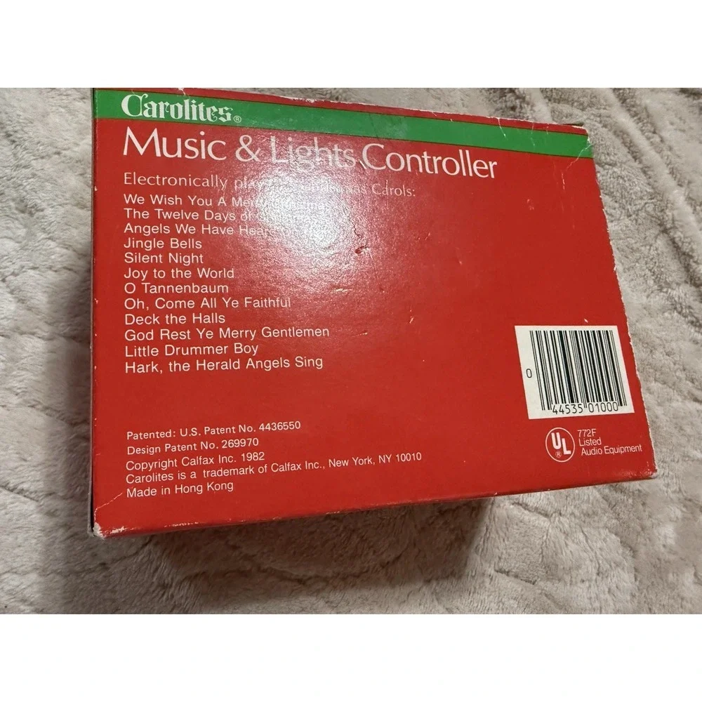 Carolites Music & Lights Controller Style Vintage 1982 Christmas 12 Son EUC
